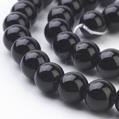 Synthetic Black Stone Beads Strands GSR4mmC044-1