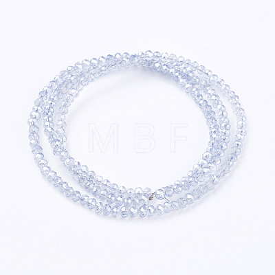 Electroplate Glass Beads Strands EGLA-J025-F19-1