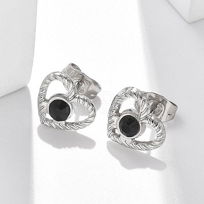 304 Stainless Steel Stud Earrings EJEW-F361-06P-1