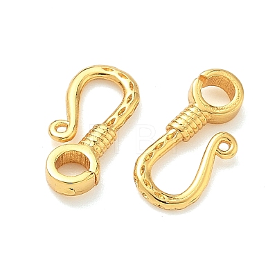Brass S-Hook Clasps KK-H532-19G-1