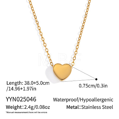 Minimalist 304 Stainless Steel Pendant Cable Chain Necklaces for Women BI0431-3-1