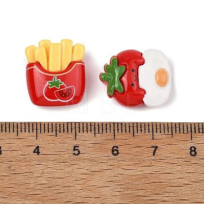 Tomato Opaque Resin Cabochons RESI-C076-01-1