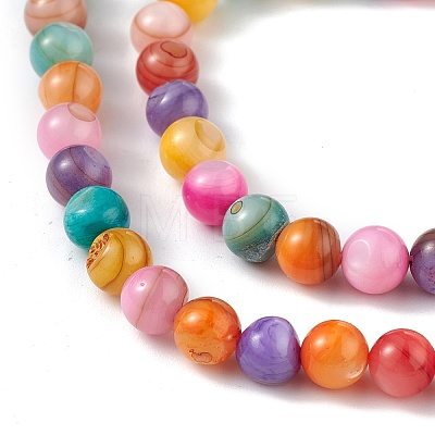 10 Strands Colorful Natural Freshwater Shell Dyed Beads Strands SHEL-M018-02-1