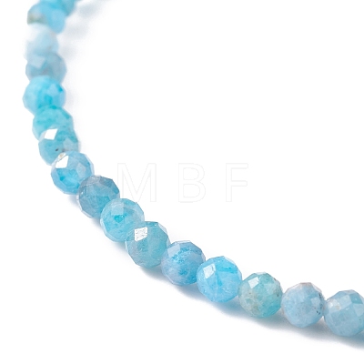 3mm Natural Apatite Beads Stretch Bracelet for Girl Women BJEW-JB07284-04-1