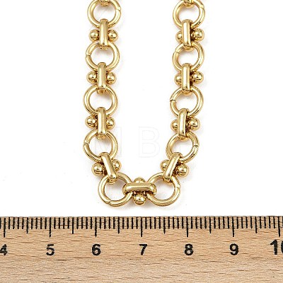 304 Stainless Steel Ring Link Chain Necklaces NJEW-H072-02B-G-1