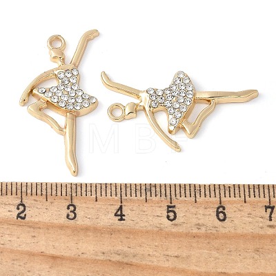 Alloy Crystal Rhinestone Pendants PALLOY-E775-18G-1