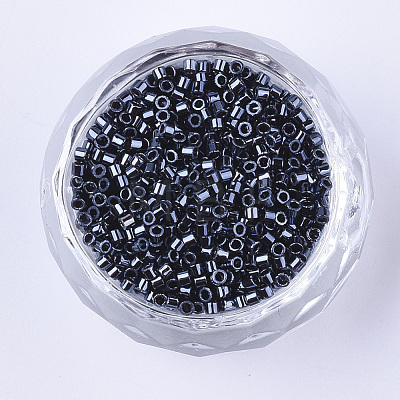 Electroplate Cylinder Seed Beads SEED-Q036-02A-B01-1