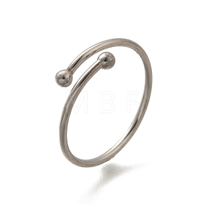 304 Stainless Steel Open Cuff Rings for Women RJEW-F170-03P-03-1