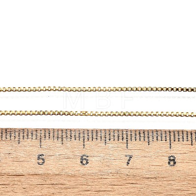 Long-Lasting Plated Brass Box Chain Necklaces X-NJEW-K112-03G-NF-1