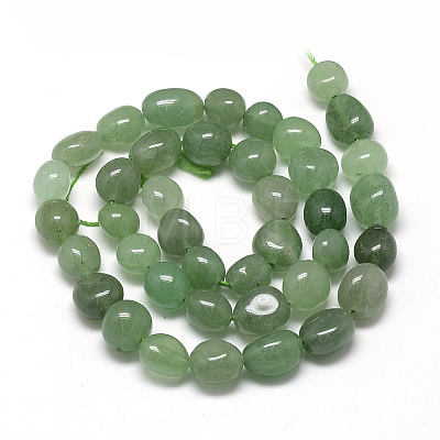 Natural Green Aventurine Beads Strands X-G-R445-8x10-22-1