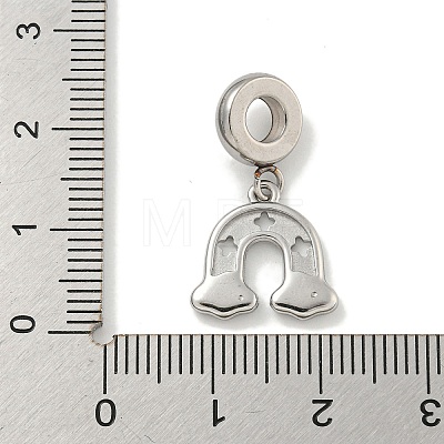 Non-Tarnish 304 Stainless Steel European Dangle Charms STAS-U005-36P-1