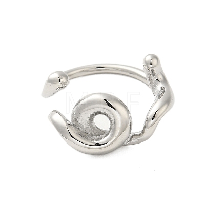 304 Stainless Steel Cuff Rings for Women RJEW-U013-09P-1