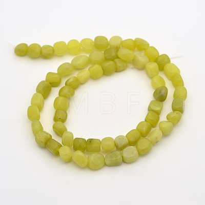 Natural Lemon Jade Bead Strands G-P070-01-1