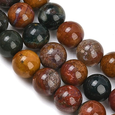 Natural New Ocean Jasper Bead Strands G-G954-01-8mm-1