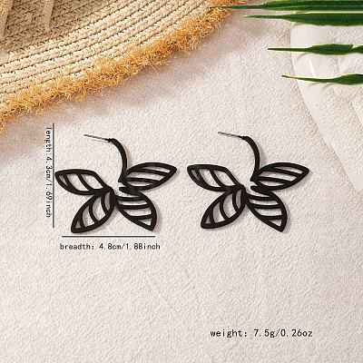 Alloy Stud Earrings FS-WGE7E1B-01-1