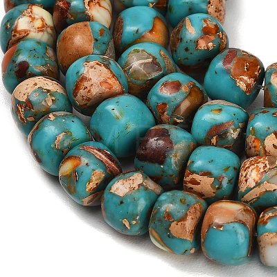 Dyed Synthetic Imperial Jasper Beads Strands GG-CBAA20A-03A-1