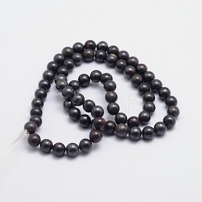 Round Natural Tiger Iron Bead Strands G-L419-88-1