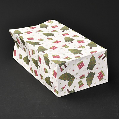 Christmas Theme Rectangle Paper Bags CARB-G006-01L-1