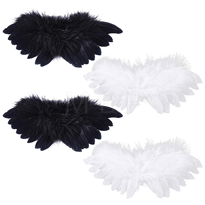 4Pcs 2 Colors Feather Wings Costume for Dolls Miniature Accessories DIY-ME0003-63-1