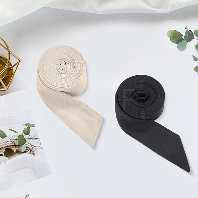 2Pcs 2 Colors Tie a Knot Polyester Waist Belt with Plastic Buckle AJEW-GF0014-54-1