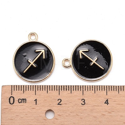 Alloy Enamel Pendants X-ENAM-S124-01A-08F-1