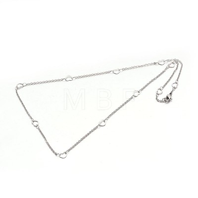 304 Stailess Steel Chain Necklaces NJEW-N0030-03-1