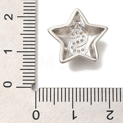 Rack Plating Brass Micro Pave Cubic Zirconia Pendants KK-I722-05P-S-1