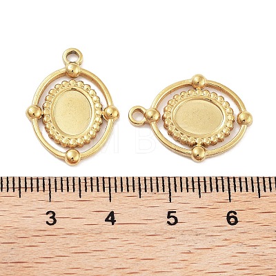 304 Stainless Steel Pendant Cabochon Settings X-STAS-P364-07G-1