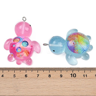 Transparent Resin Pendants RESI-I341-01P-1