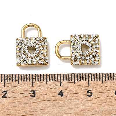 304 Stainless Steel Micro Pave Clear Cubic Zirconia Pendants STAS-K295-48B-G-1