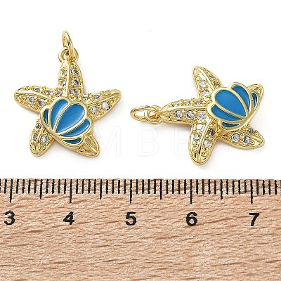 Brass Micro Pave Clear Cubic Zirconia Pendants KK-D221-08G-02-1