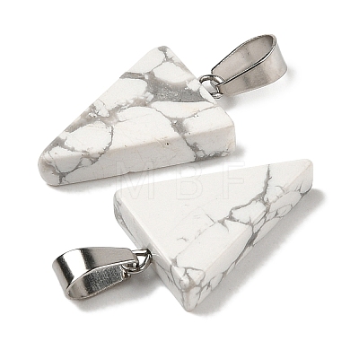 Natural Howlite Pendants G-B127-04P-12-1