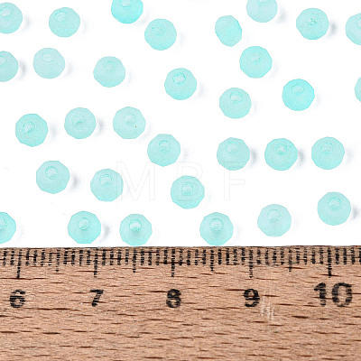 FGB Frosted Transparent Glass Seed Beads SEED-N013-04A-10-1