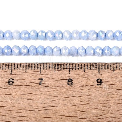 Anti-Tarnish Electroplate Rondelle Glass Beads Strands LS-EGLA-T021-3mm-17-04-1