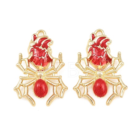 Rack Plating Alloy Enamel Pendants AL-CBA2B10-01G-03-1