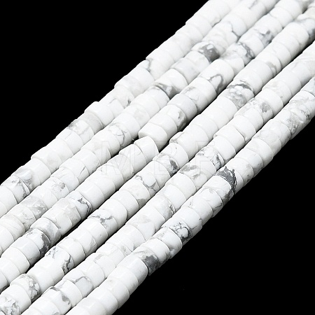 Natural Howlite Beads Strands G-K245-C03-02-1