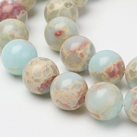 Synthetic Aqua Terra Jasper Beads Strands X-G-P237-02-8mm-1