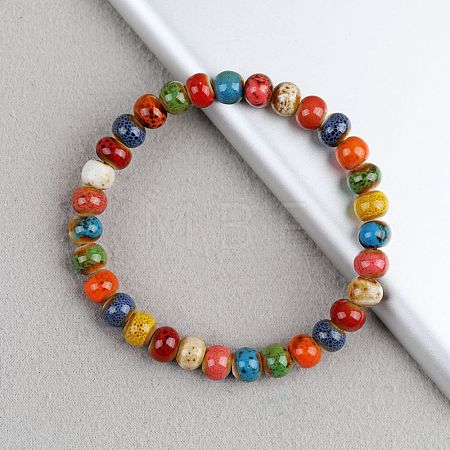 Handmade Porcelain Beaded Stretch Bracelets for Women FS-WG726AB-01-1