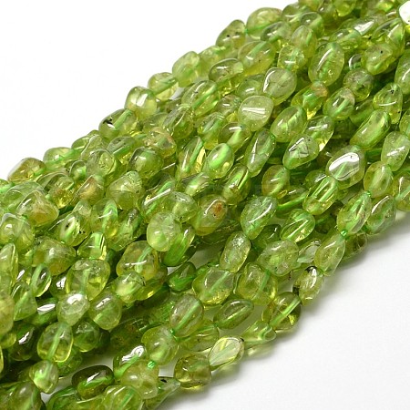 Natural PeridotNuggets Beads Strands G-J335-41-1