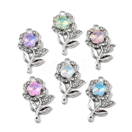 Alloy Rhinestone Pendants FIND-K032-03P-1