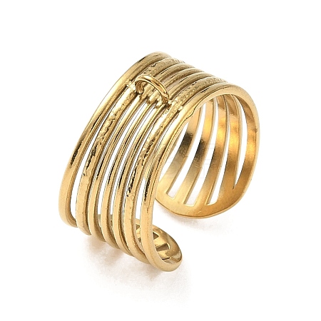 304 Stainless Steel Cuff Open Ring Setting SA-CBA37BC-10G-1