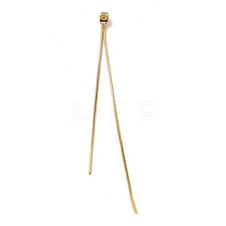 Brass Snake Chain Ear Nuts KK-G510-14G-1
