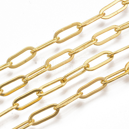 Brass Paperclip Chains X-CHC-S008-001B-G-1