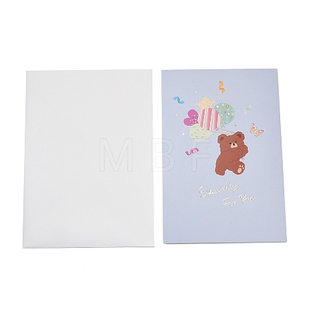 Rectangle 3D Pop-Up Bouquet Paper Greeting Card TH-K001-02C-1