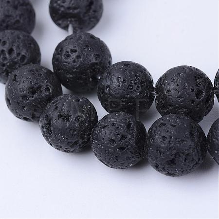 Natural Lava Rock Beads Strands G-Q462-12mm-24-1
