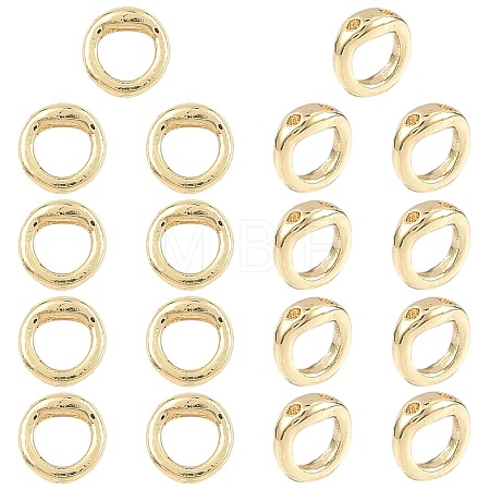 18Pcs Brass Ring Charm Connectors KK-FS0002-16G-1