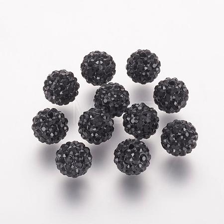 Polymer Clay Rhinestone Beads RB-K050-8mm-C02-1