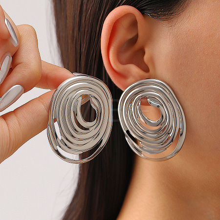 Exaggerated Alloy Stud Earrings WG74E5F-04-1