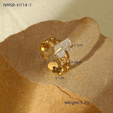 304 Stainless Steel Cuff Open Rings WG31C1A-01-1
