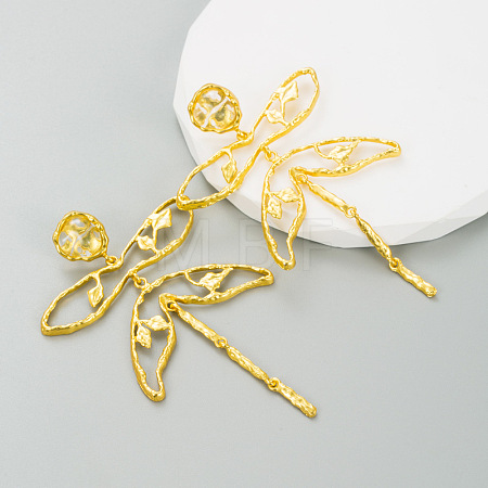 Alloy Dangle Stud Earrings WG85C04-01-1